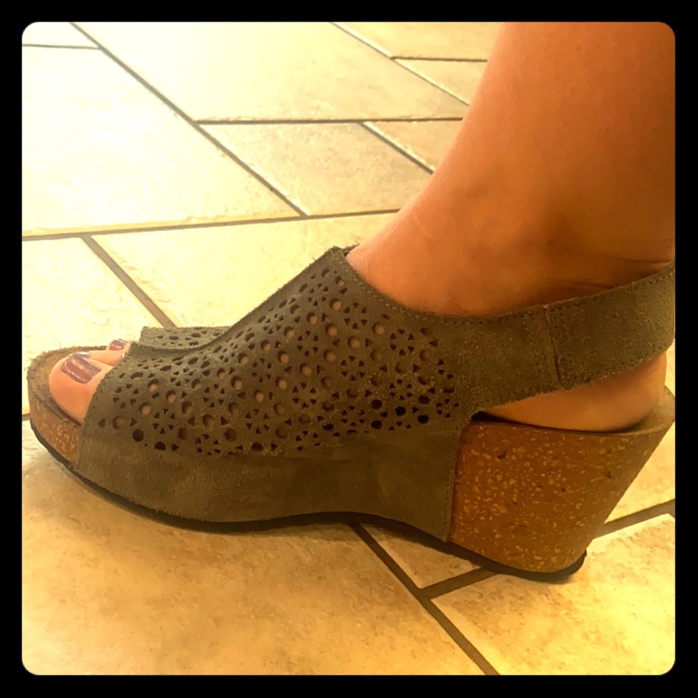 Grey Comfy Wedges